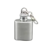 1oz Portable Travel Mini Stainless Steel Alcohol Liquor Hip Flask with Custom Logo in Different Size with Key Chain