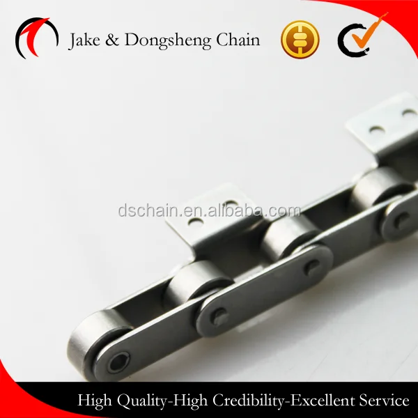 
SUS C2042 pitch 25.40 food line machine parts large roller conveyor chains with attachments 