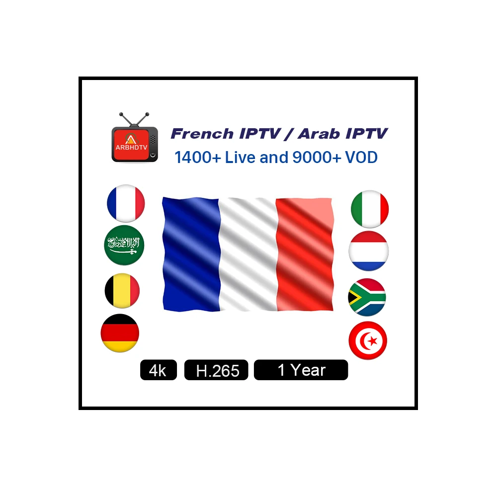 

France IPTV Account Subscription HD French Channels Abbonnement ARBHDTV 1 Year