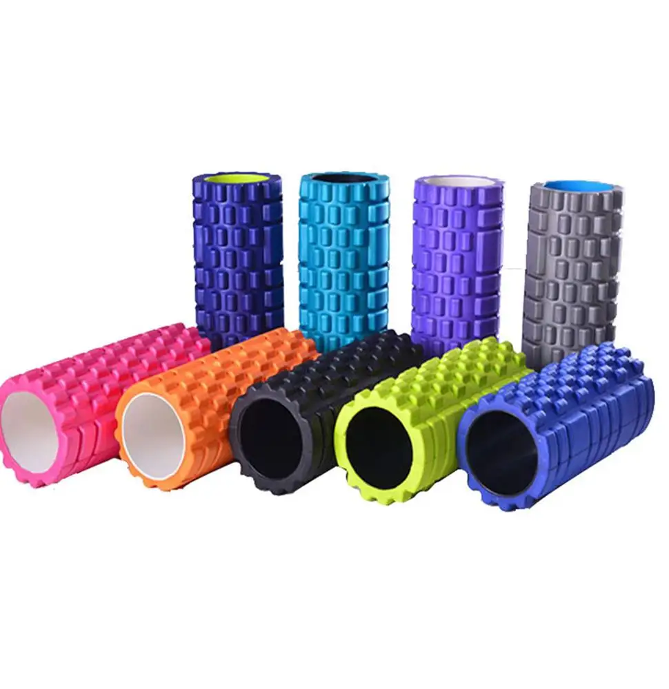 

high density round hollow ABS with eva black foam roller for fitness, Multi colors