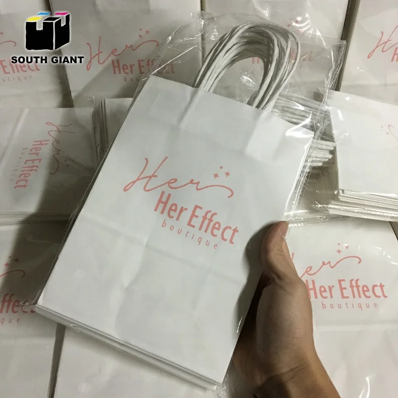 
Personalize LOGO Manufacturer Direct Kraft Presents Delivery Paper Wedding Gift Bags with Handle 