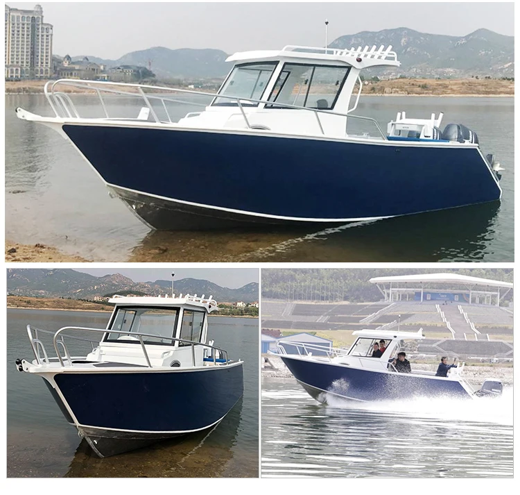 5.8m 19ft plate hull aluminum center cabin fishing boat with closed hardtop
