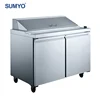 Stainless steel pizza restaurant countertop pizza making prep table refrigerator for sale