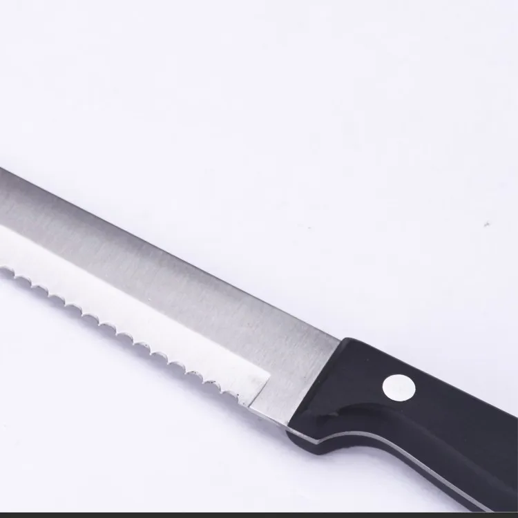 Abs Or Pom Handle With 3 Rivets Bread Knives Long Serrated Ham Slicer