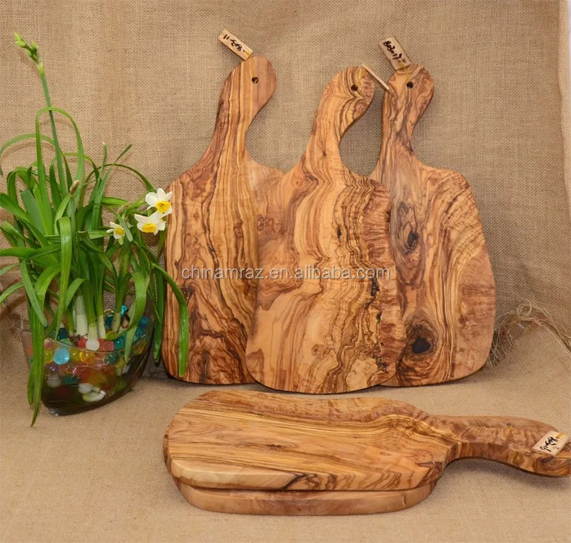 

Italian Unique Bamboo oak Kitchen custom wooden cheese vegetable pizza meet walnut beech pine round olive wood cutting board, Natural