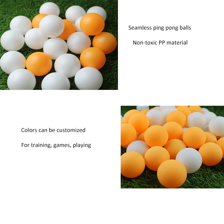 Seamless Pp Plastic Ping Pong Ball Custom Printing 40mm 38mm Beer Ping