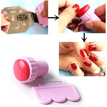 DIY Nail Art Stamper + Scraper, for Nail Stamping Template Nail Polish Stencil Konad Stamp Salon Express Manicure Makeup Tools