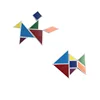 2019 top sell 4d tangram triangle with 7 pieces puzzle smart game for kids