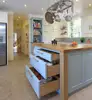 Shaker style maple wood kitchen dovetail drawers cabinetry
