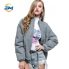 2019 Fashion clothes custom women street wear sliver reflective zip bamboo jacket