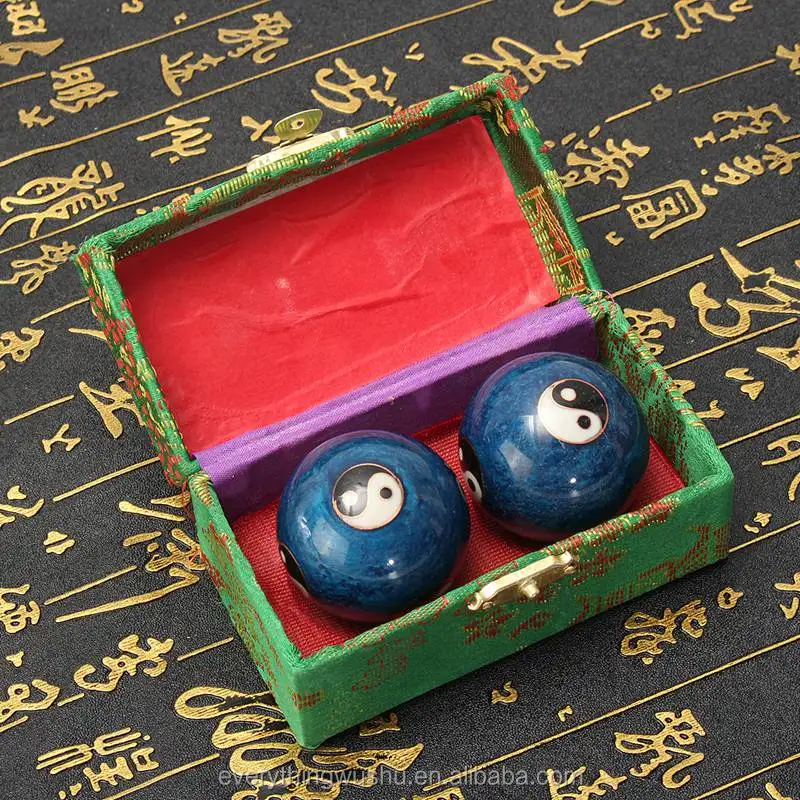 Cloisonne Health Exercise Stress Baoding Balls Yin Yang Fitness Handball Therapy Fitness