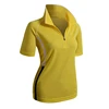 Custom embroidery t shirts shorts sleeve tri blend shirts polo neck yellow for lady women