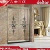 Deltar frameless reversible design pivot hinge glass door bath bathroom shower