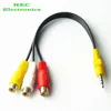 3.5 mm to Triple RCA Audio/Video AV Female Composite Stereo Splitter Cable Adapter cable