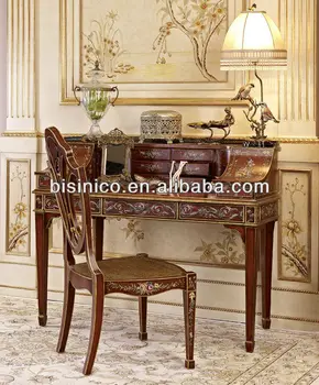 Antique Hand Painted Bedroom Set Dresser Table With Mirror And Chair Bisini Home Decorative Wooden Furniture Moq 1 Set Buy Antique Dressing Table