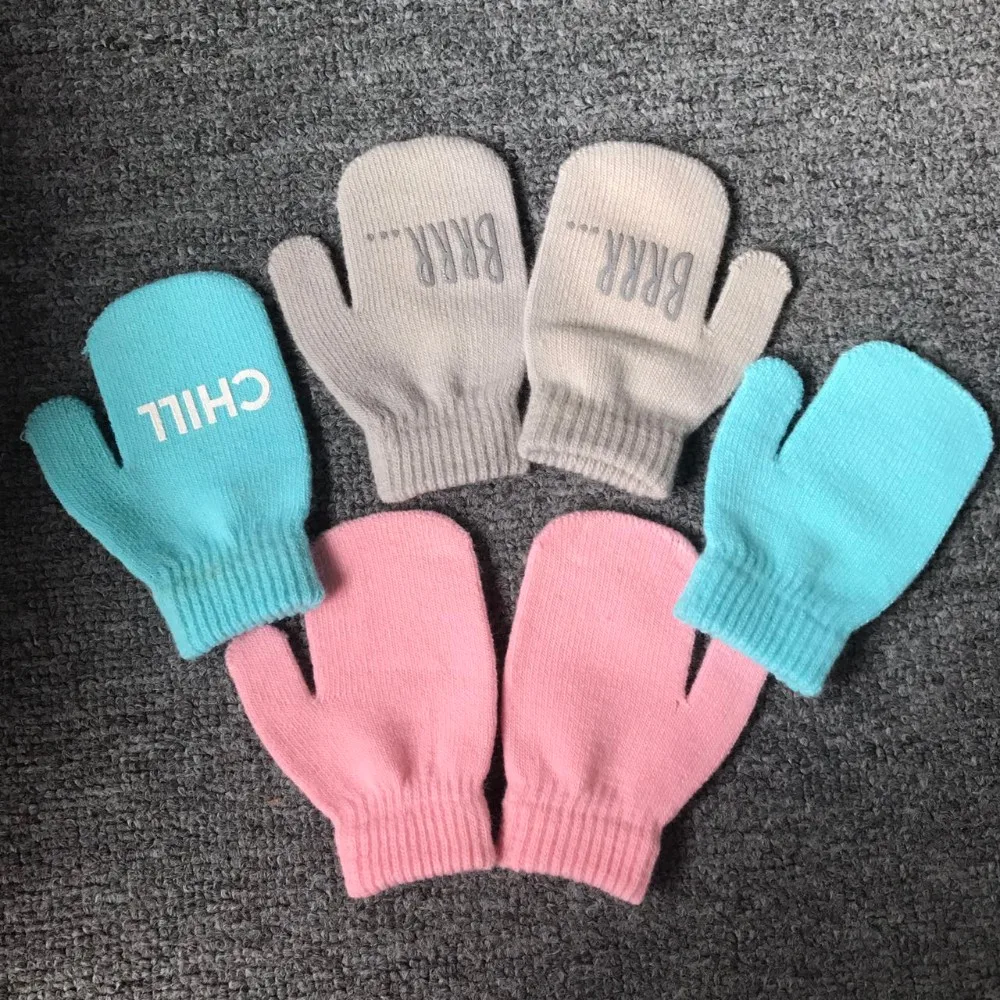 Winter Customized Knitted Printing Kids Gloves - Buy Kids Cute Gloves ...