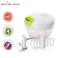

Smile mom Plastic Plastic Cutter Vegetable Manual Food Slicer Garlic Mini Hand Pull Speedy Chopper