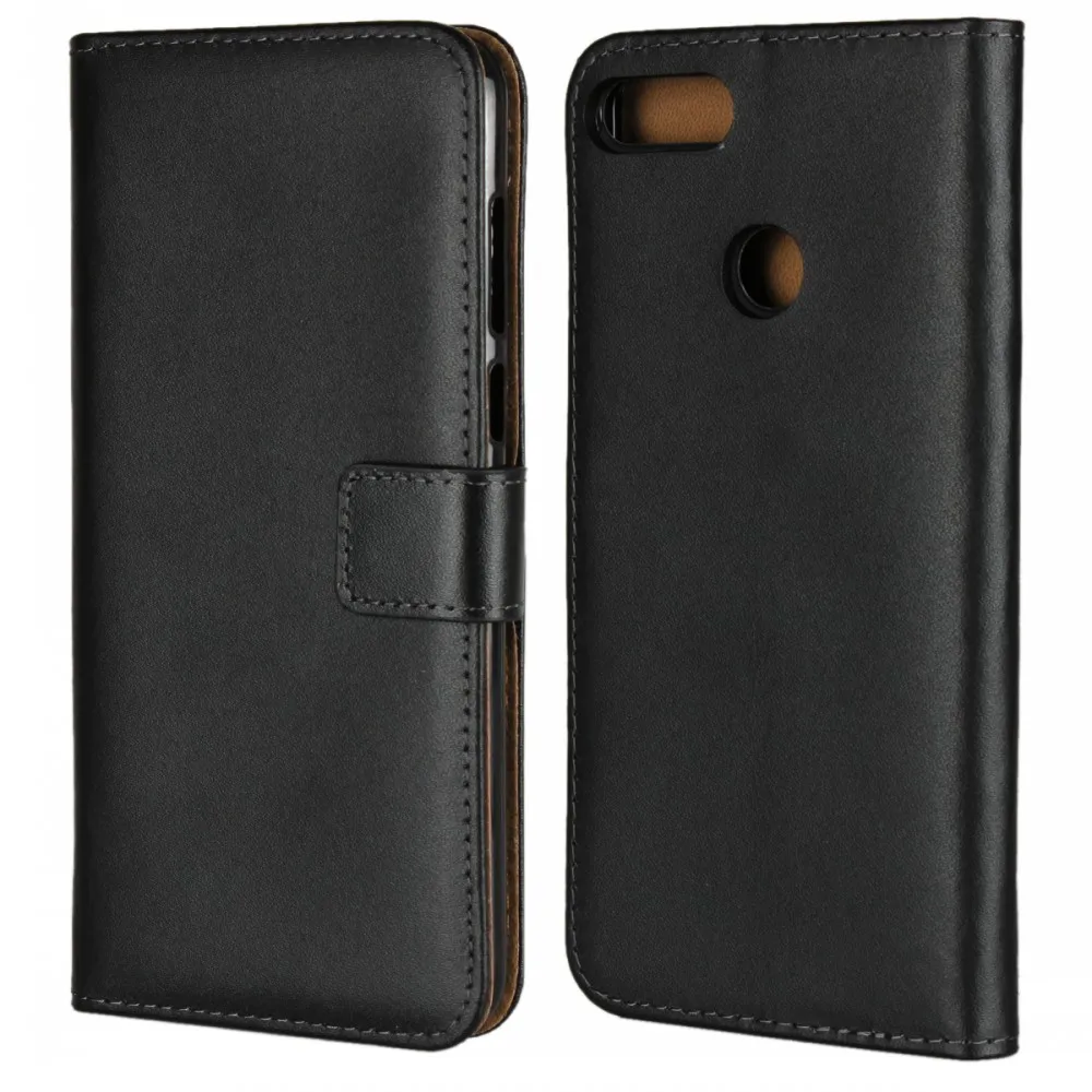 

iCoverCase Cell Phone Accessories Leather Phone Wallet Stand Cover Celular For Huawei Y9 2018 Case, Black