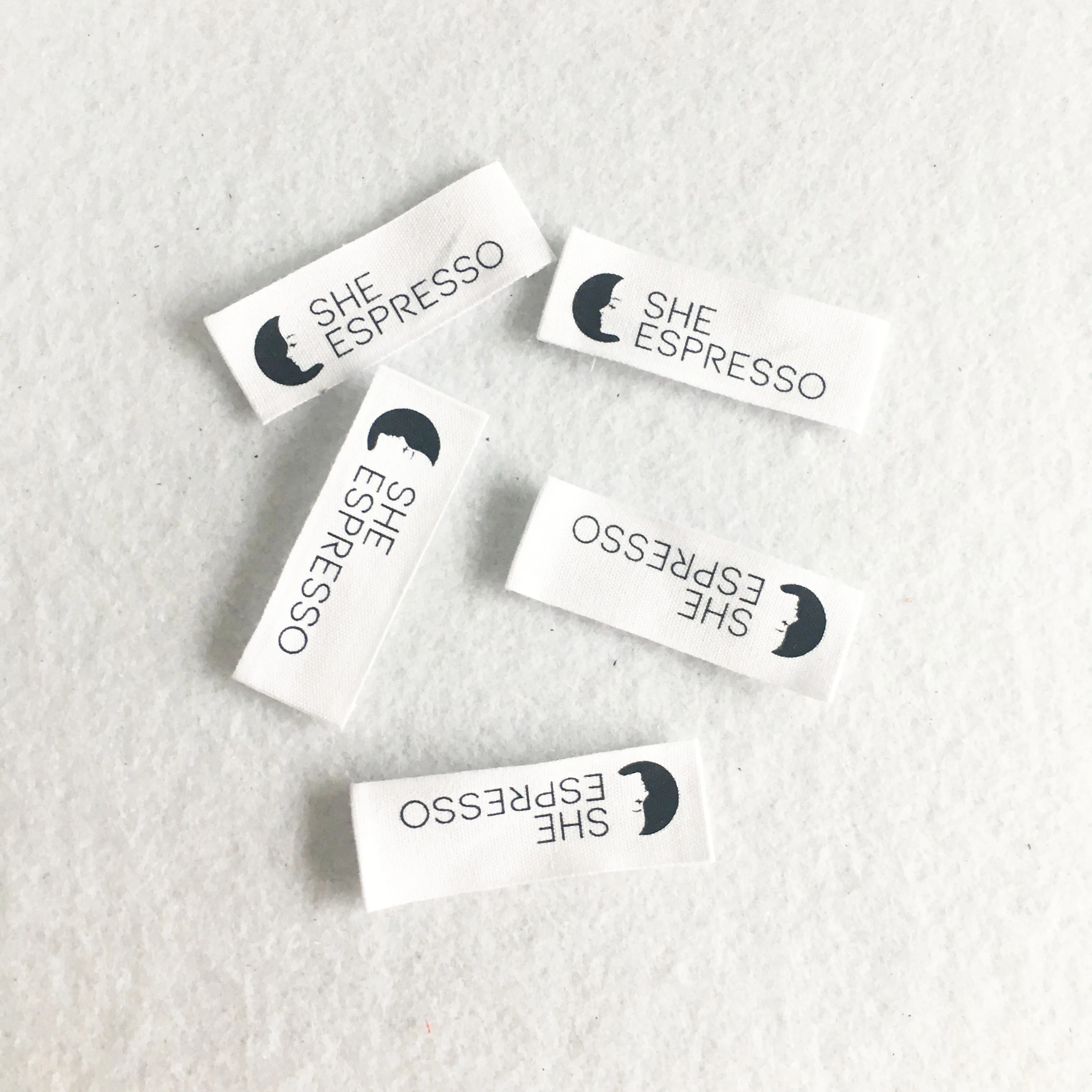 

Custom main label wholesale cotton printing label with size, Color
