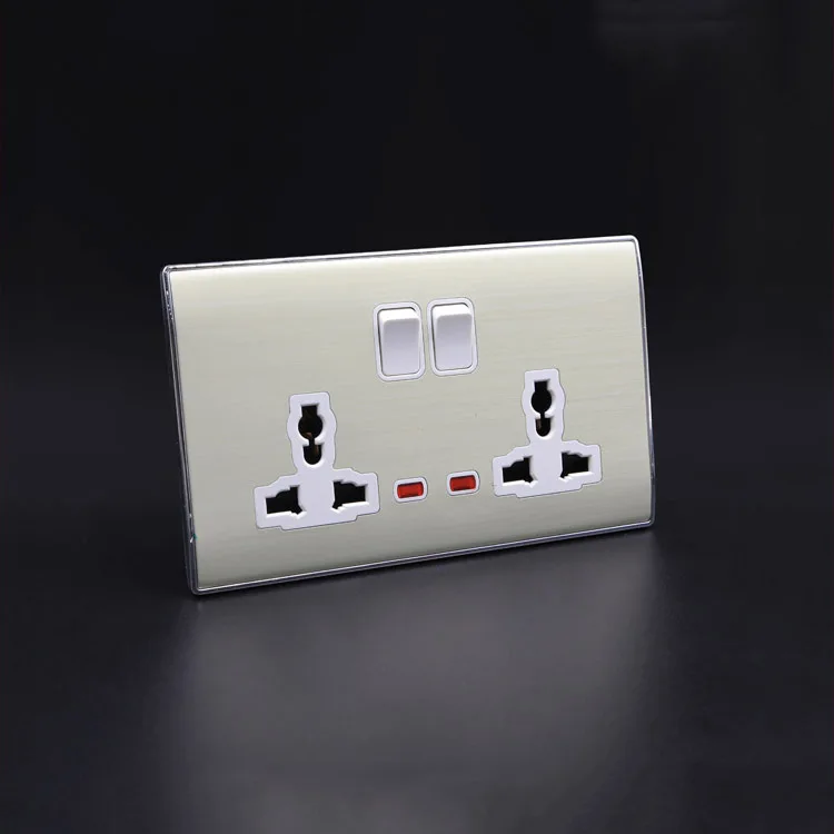 Hot sale 2gang 13amp 3 pin plug mk switch socket