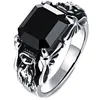 PES Fashion Jewelry! S925 Sterling Silver Men's Vintage Embossed Dragon Head Claw Crystal Ring Band Gothic Biker (PES6-1353)
