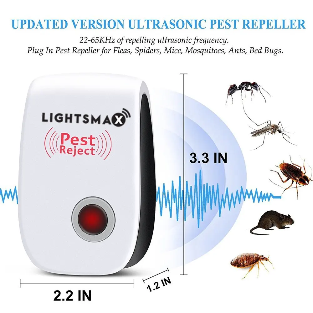 Electronic Pest Control Ultrasonic Repeller Indoor Repellent Device For