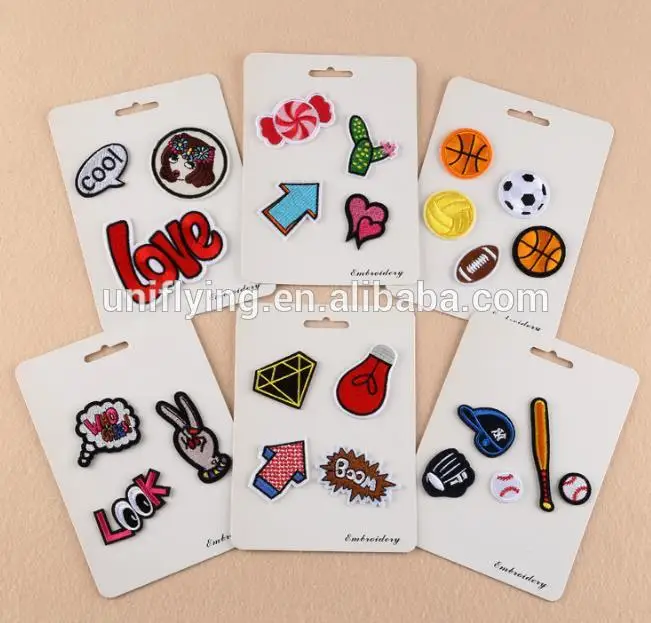 Custom School Uniform Emblem Embroidery Stick Crest Iron On Patch Badge