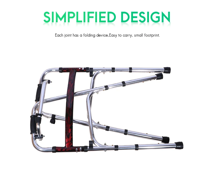 Foldable Lightweight Aluminum Height Adjustable Walking Zimmer Frame