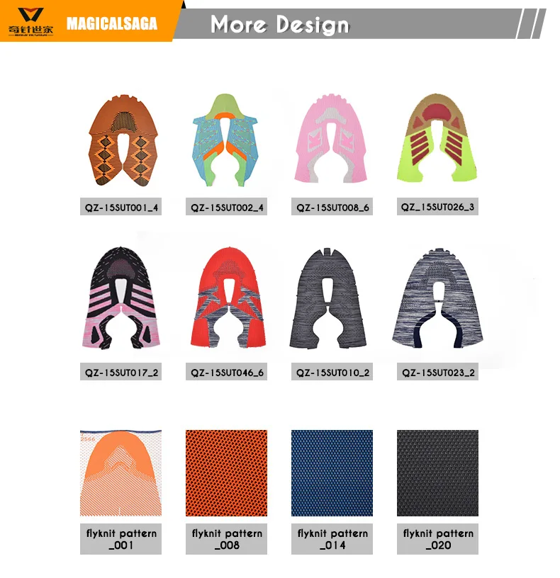 New design wholesale sport cheap flyknit woven shoe upper