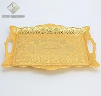 

Tulip Design gold plated 13 inch rectangle serving tray