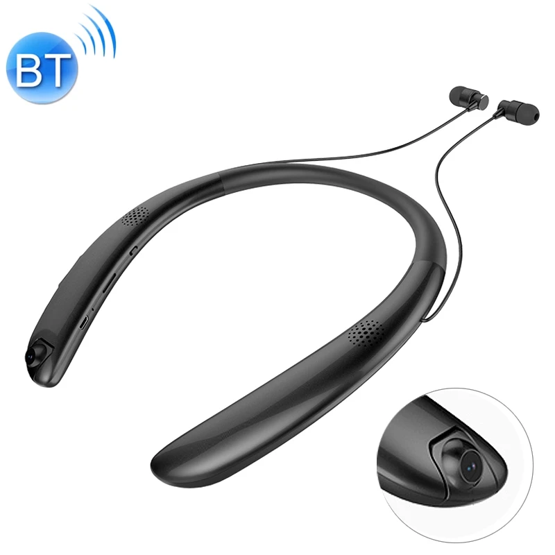 

Neck Wearable Recorder BT Headset with Camera