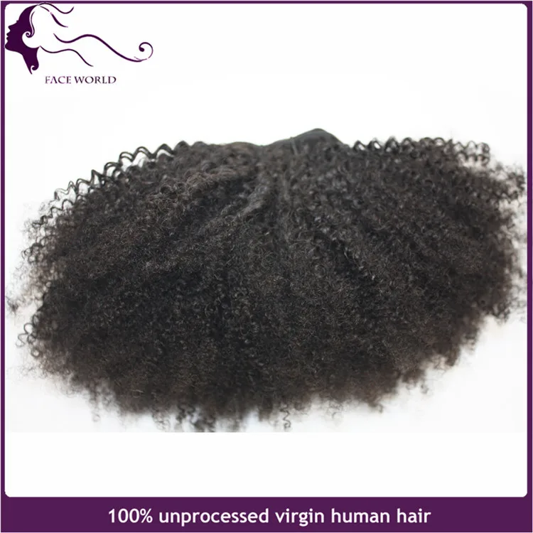 

Afro kinky clip in hair 100% unprocessed virgin human hair 4c afro kinky curly human hair