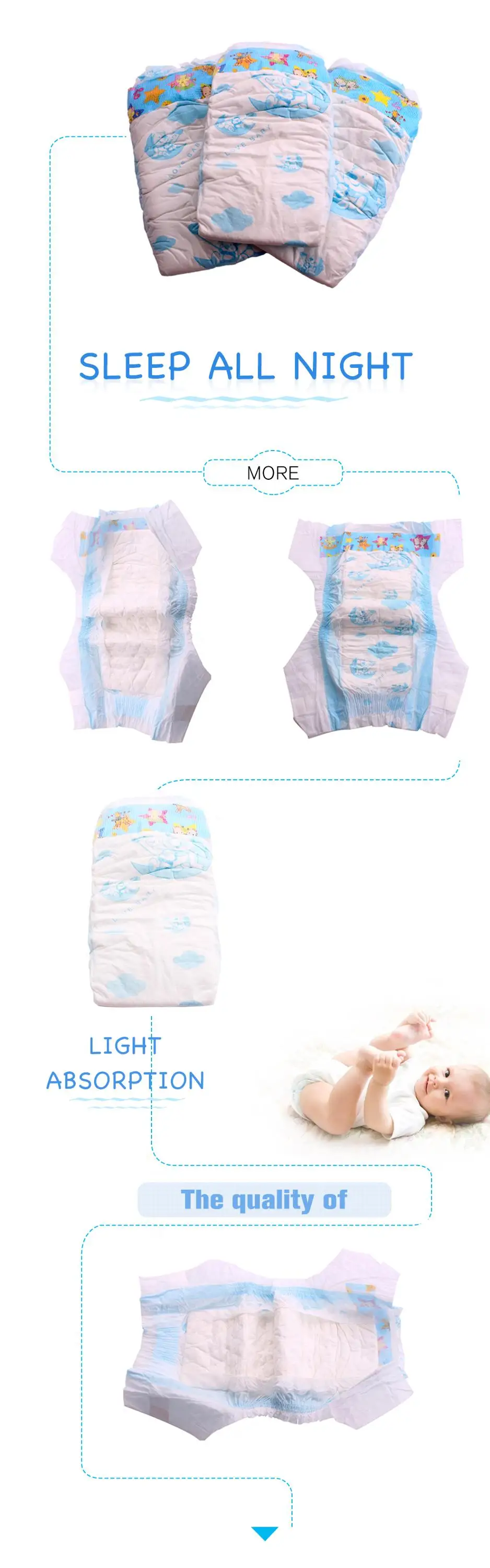 Gold Suppliers Disposable Sweety Canbebe Softcare Moony Baby Diapers