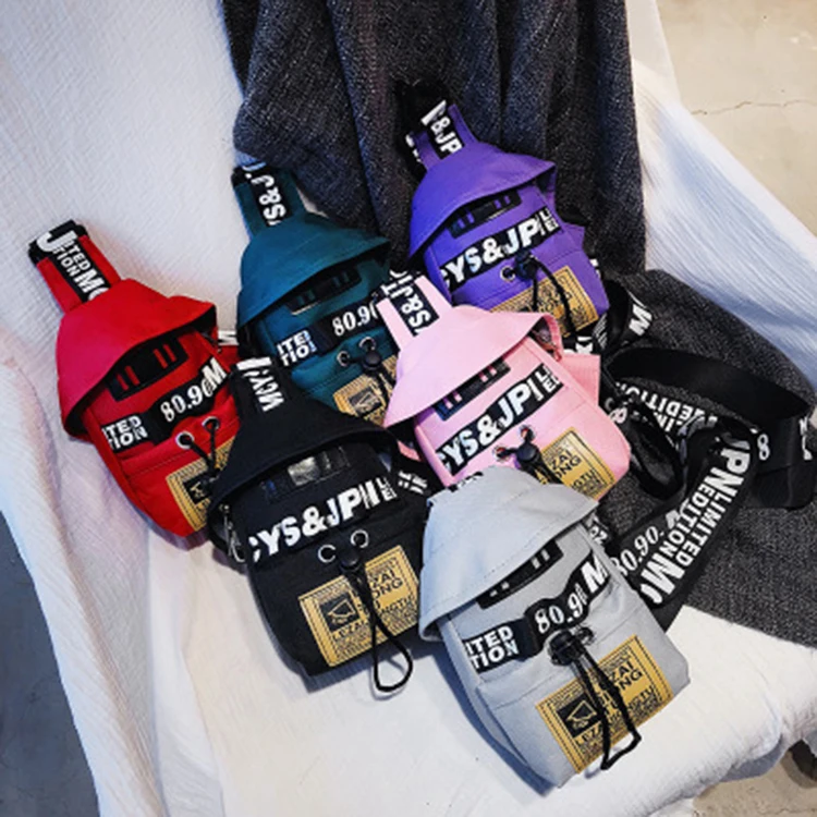 

Nylon portable sport waist bag mini crossbody chest bag with high quality, 6 colors