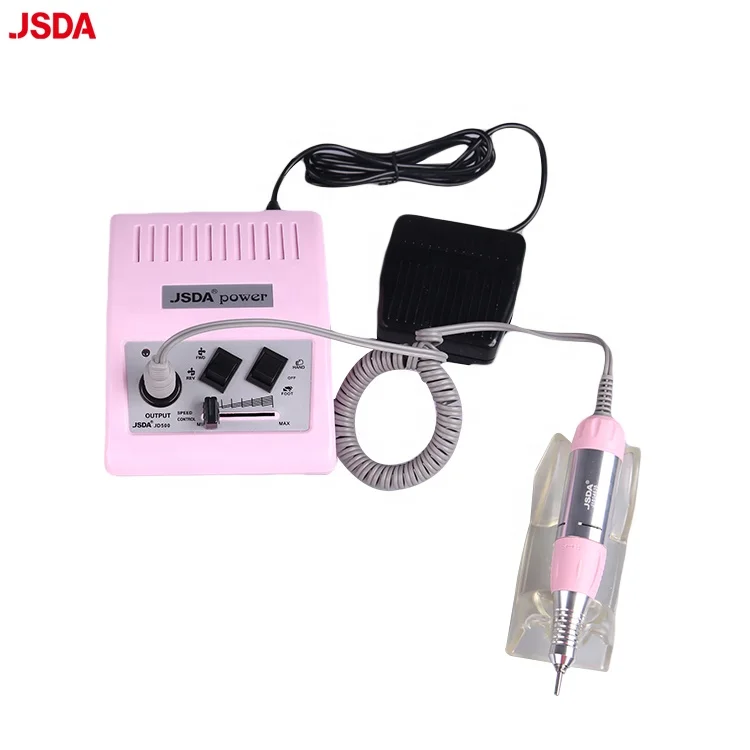 

JSDA Hot Sale JD500 35W 30000RPM Nail Art Tools Set Electric Nail Drill Machines, Pink or customer required