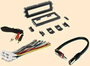 Pontiac Montana 1999 - GMC Sonoma 2001 - Chevy corvette 1997 1998 1999 2000 2001 2002 2003 2004 - Chevoret Lumina 1996-2001 - Stereo wiring Harness, Dash Install Kit Faceplate, with FM Antenna Adaptor (Combo Complete Aftermarket Stereo Wire and Installation Kit)