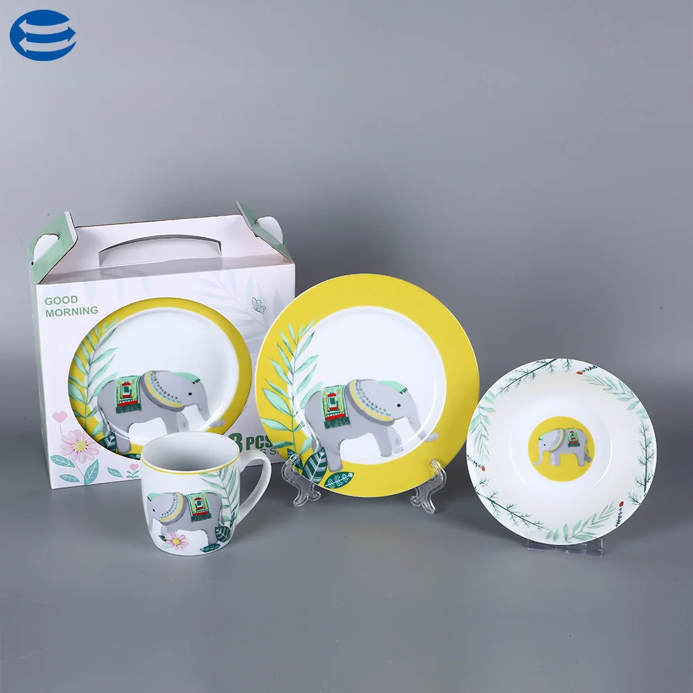 porcelain childrens dinner set