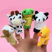 10 pcs Child Puppet Finger Doll Portable Cartoon Baby Plush Toys Kids Educational Toy Multi Color Hot Sale