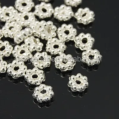 

PandaHall 4mm Tibetan Style Alloy Flower Silver Spacer Beads Wholesale