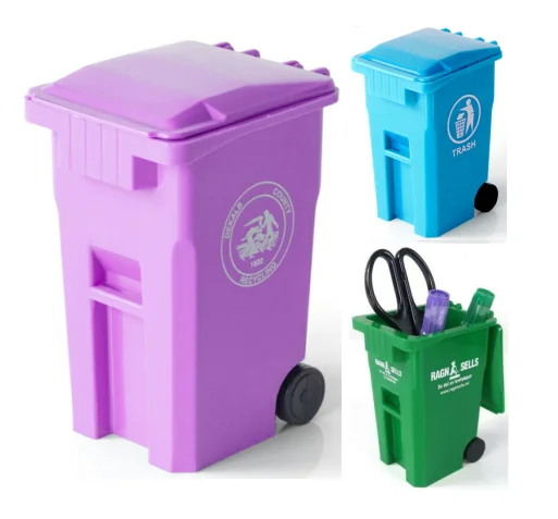 

Plastic mini trash can Pen holder in office desktop mini bin, Customized