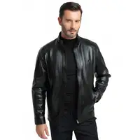 

Wholesale high quality men leather jacket with thin cotton liner