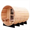 Unique Deluxe Rustic Hemlock / Red cedar / Pine Sauna Barrel for Outdoor Sauna Hot Sales