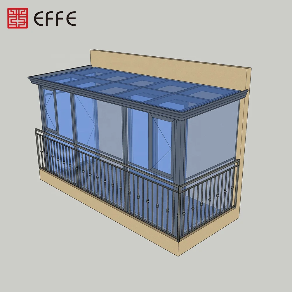
soundproof thermal break aluminum luxury conservatory laminated glass sunroom 