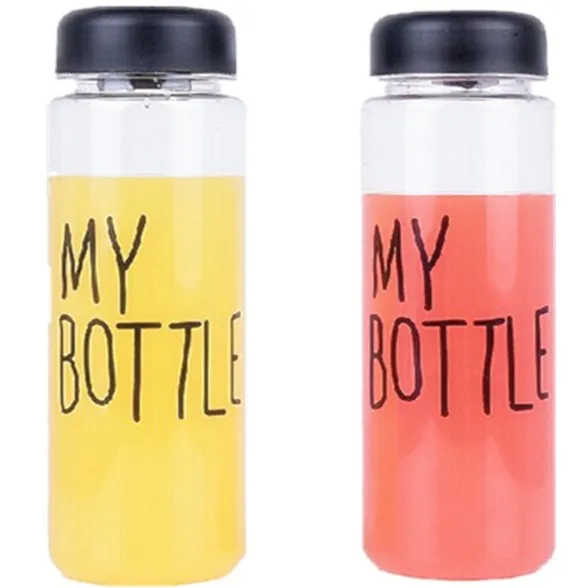 

Custom 500ml my bottle water bottle glass juice drink bottle with Plastic Cap