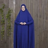 Solid Color Minimalist Style Milk Silk Jilbab Muslim Woman Hijab Prayer Dress Abaya