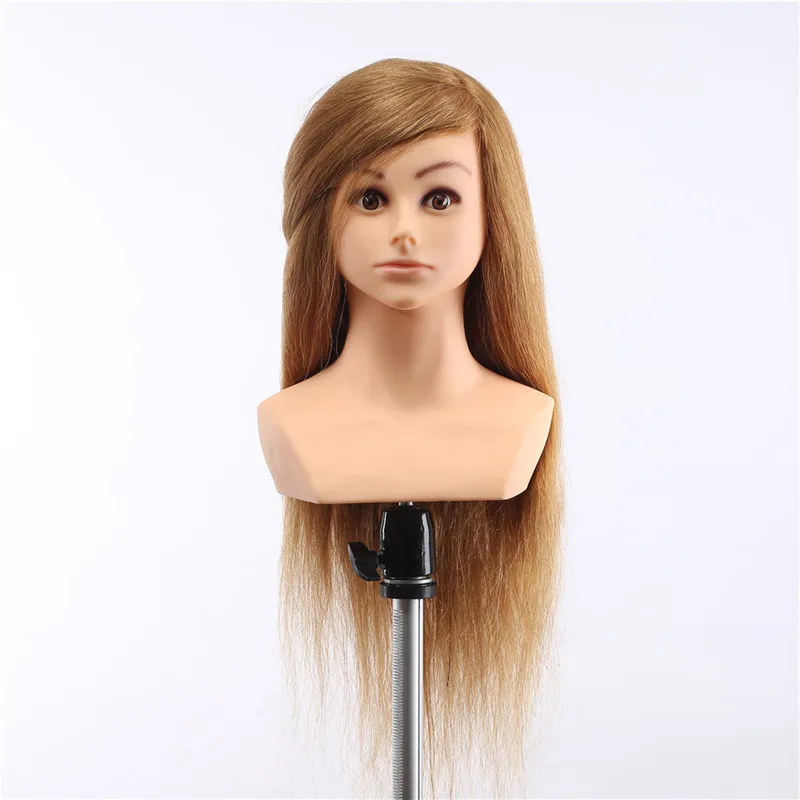 

Wholesale styrofoam practice size adjustable plastic female hairdressing training indian hair mannequin head and shoulders, Blond;brown;glod;as request