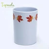 High quality 310ML unbreakable maple leaf printed melamine plastic coffee cup