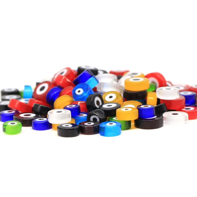 
Mixed millefiori glass eye beads slices 