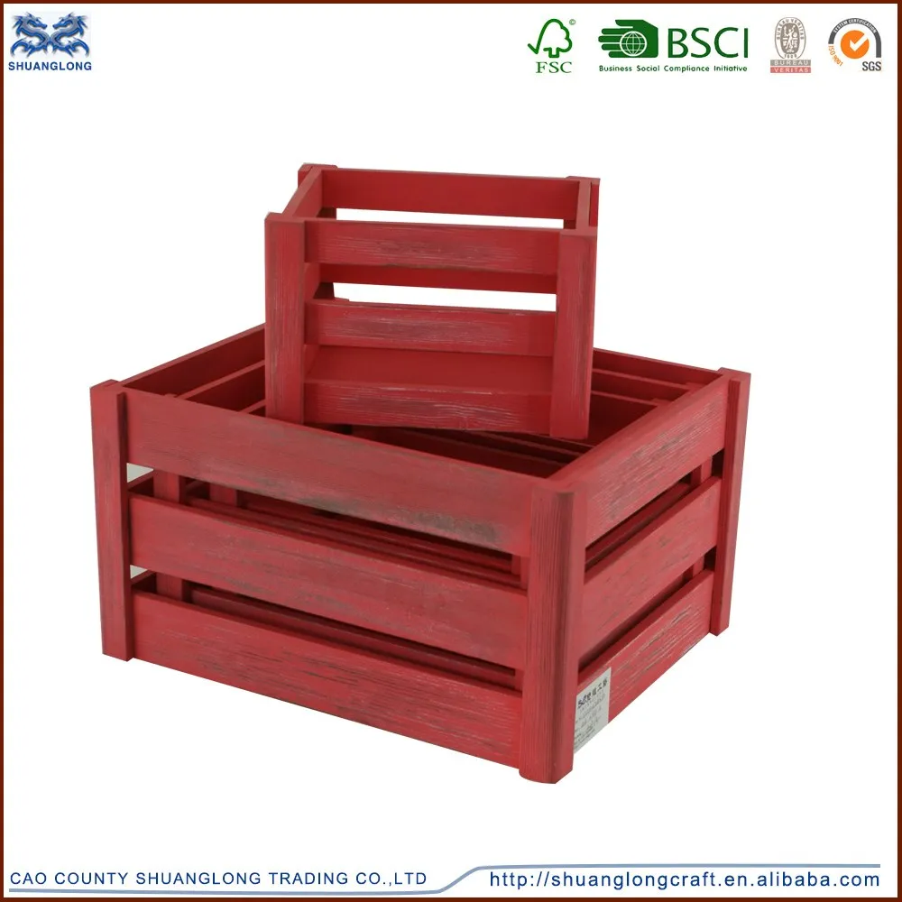 Vintage Wooden Crates Wholesale Cheap Wooden Fruit /wine / Vegetable