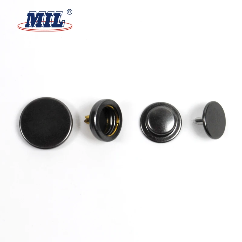 Custom logo classical style paint metal leather jacket snap buttons snap clip buttons